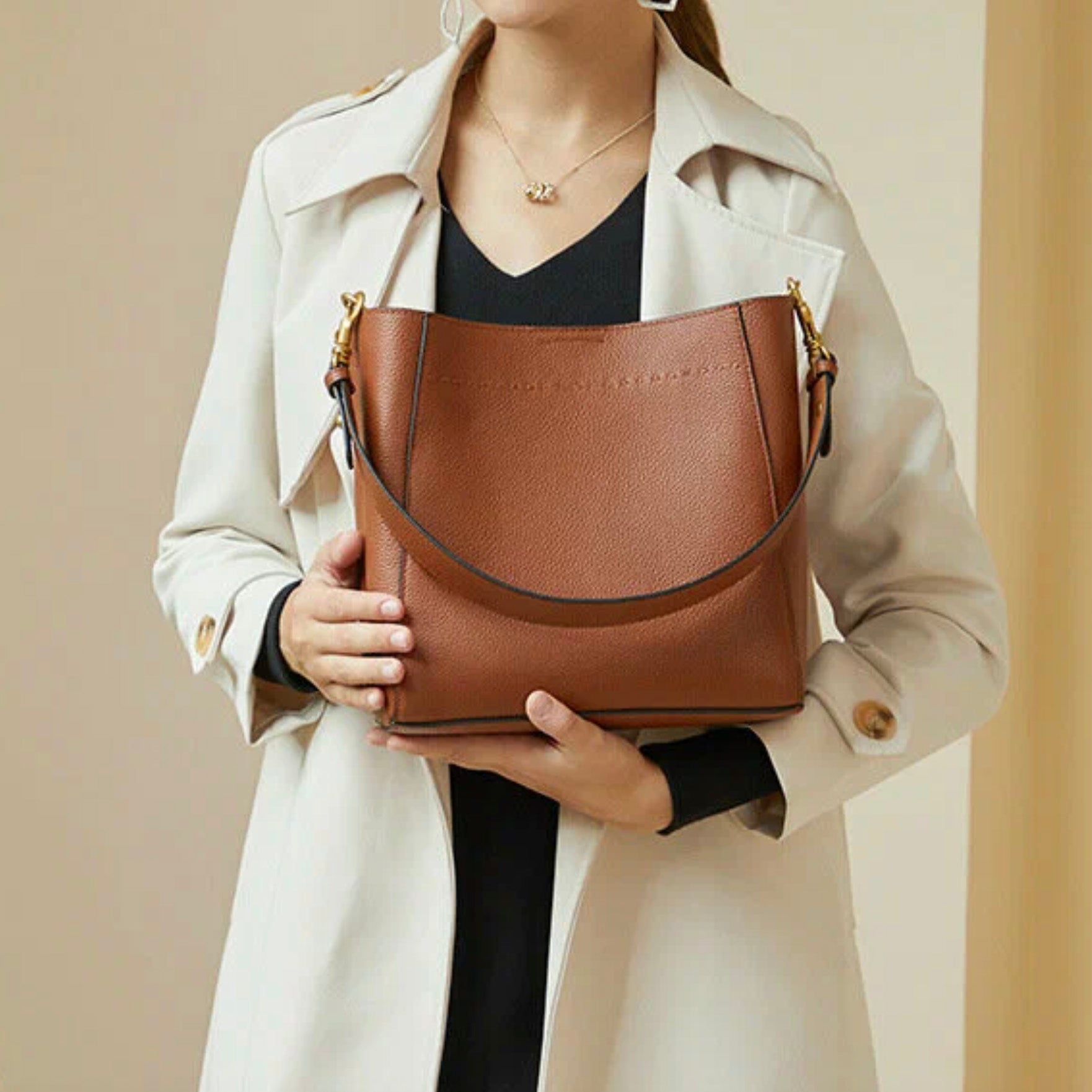 Valmio Relina Leder Damen Tasche - Braun