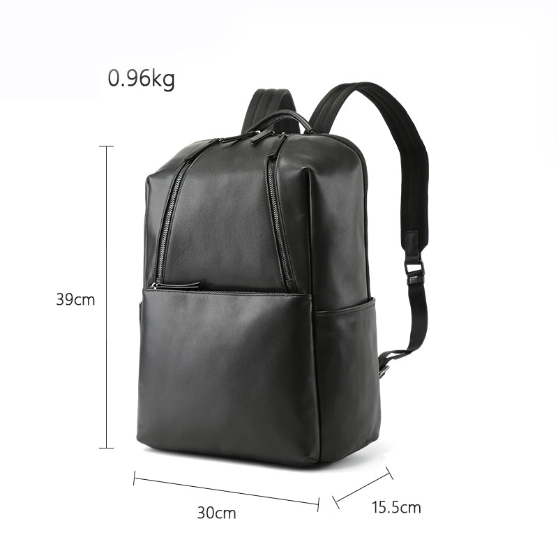 Leather Backpack Valmio Astor – Black