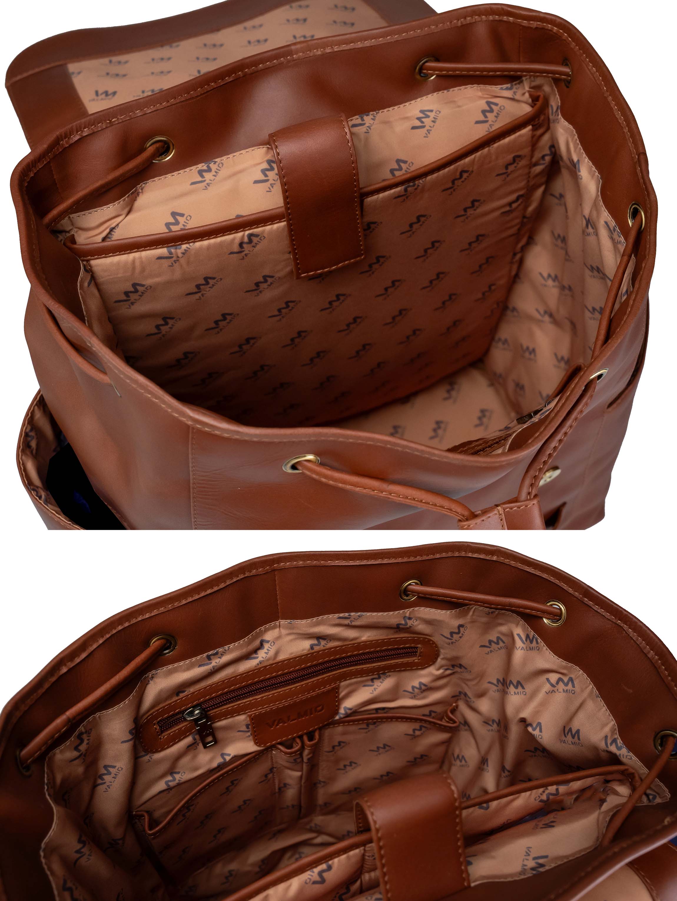 Valmio Noble Lederrucksack Dunkelcognac
