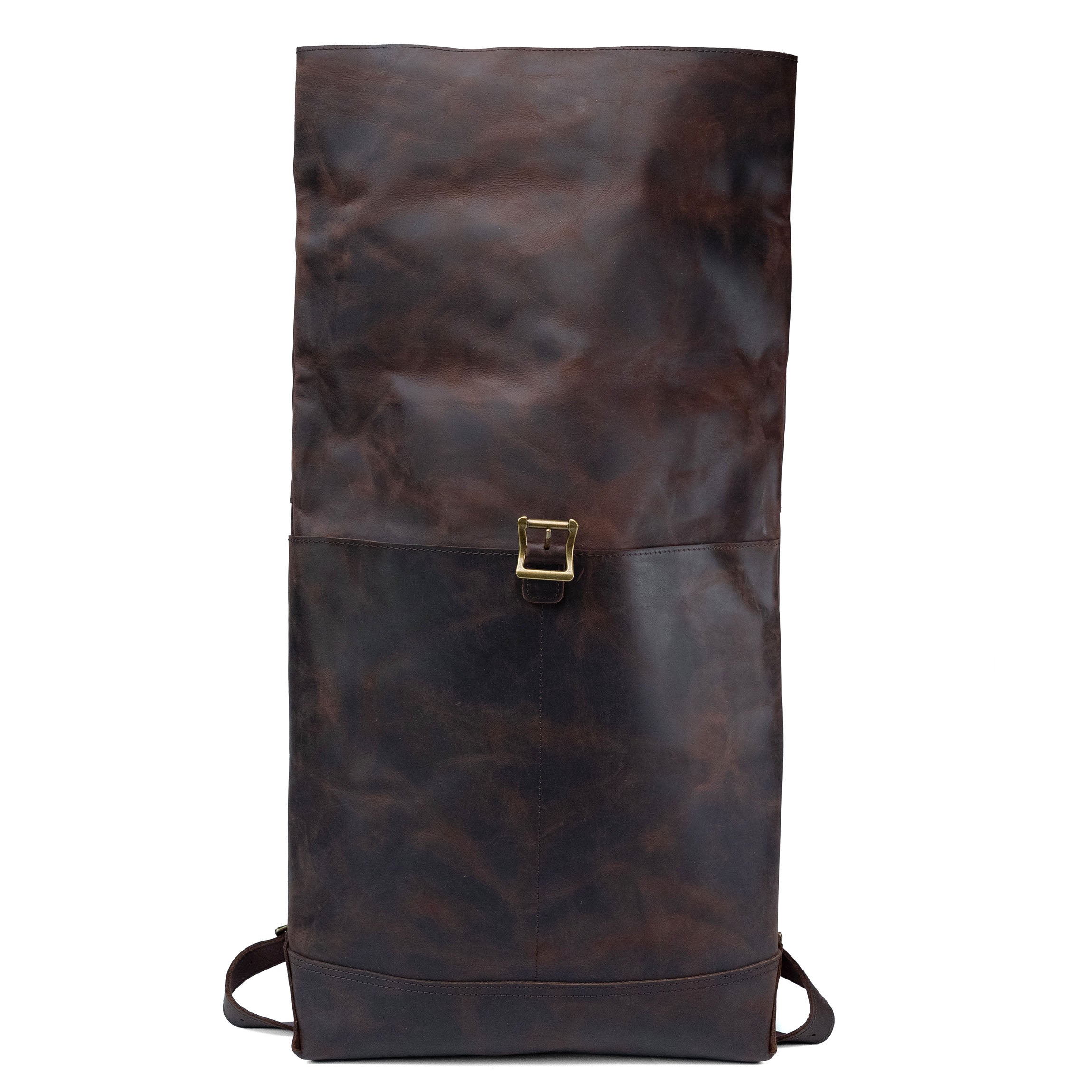 Valmio Astorsen Roll-Top Leder-Rucksack – CRB Braun
