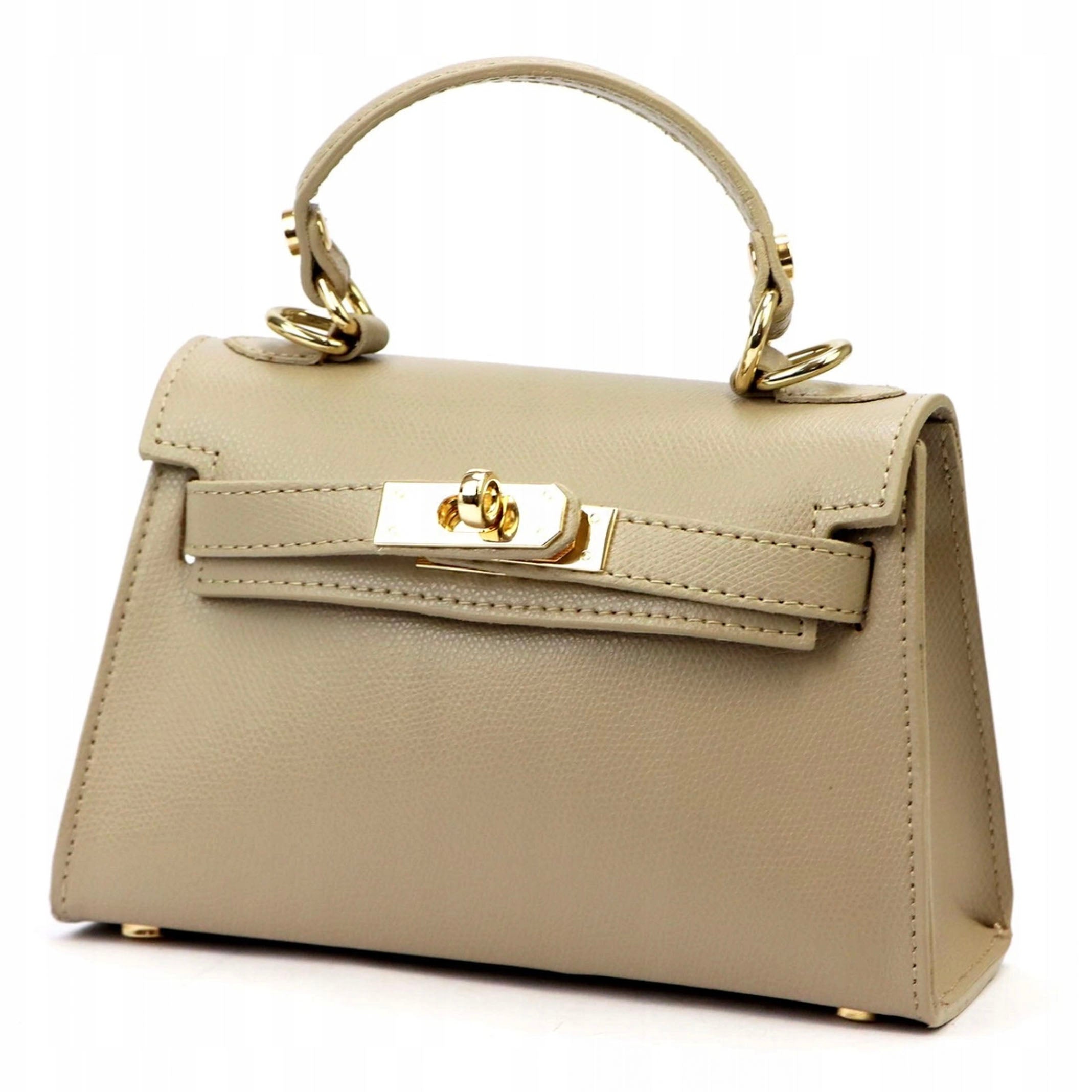 Lederhandtasche für Damen LUKA 24-002 Beige