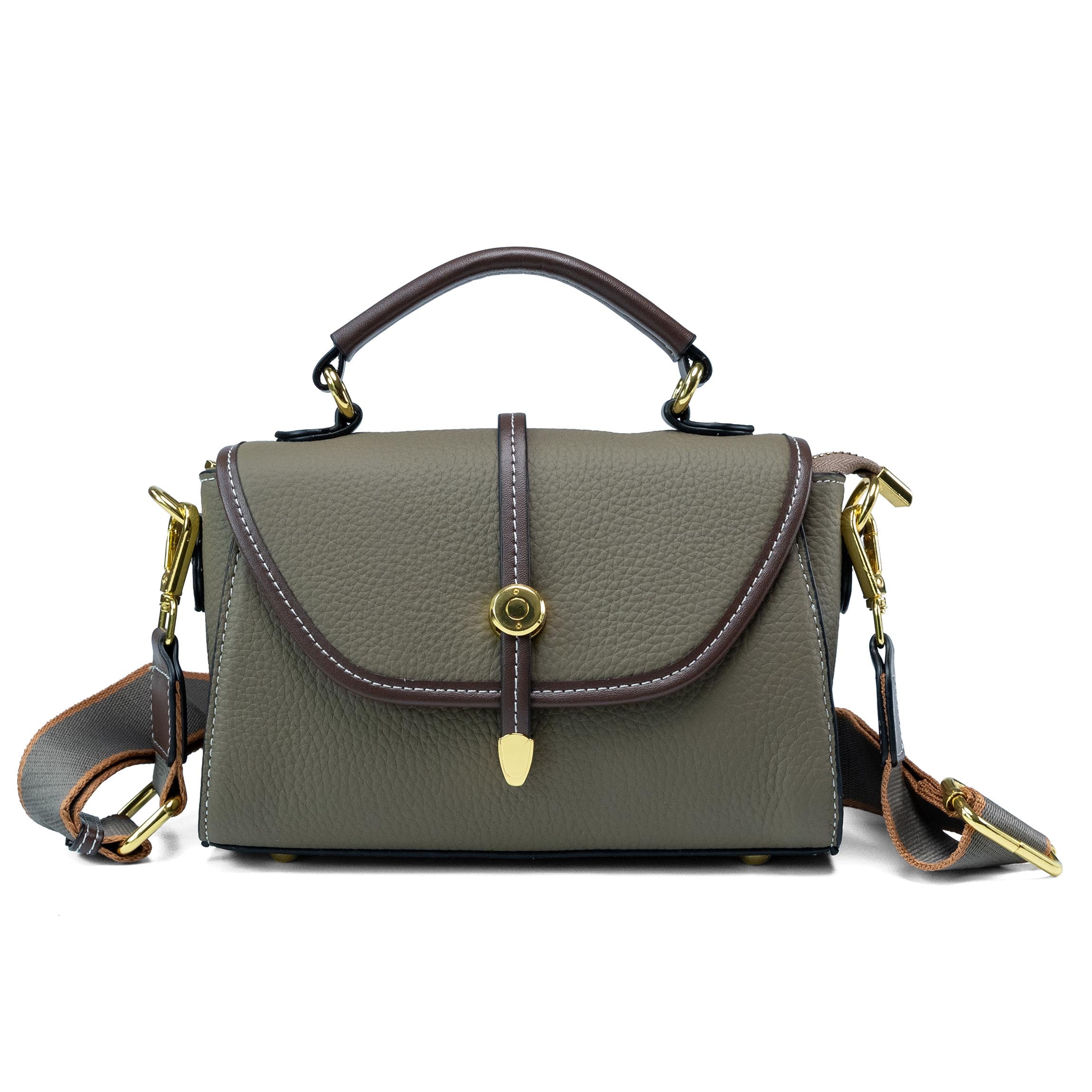 Valmio Polina Leder Damen Tasche - Mokka