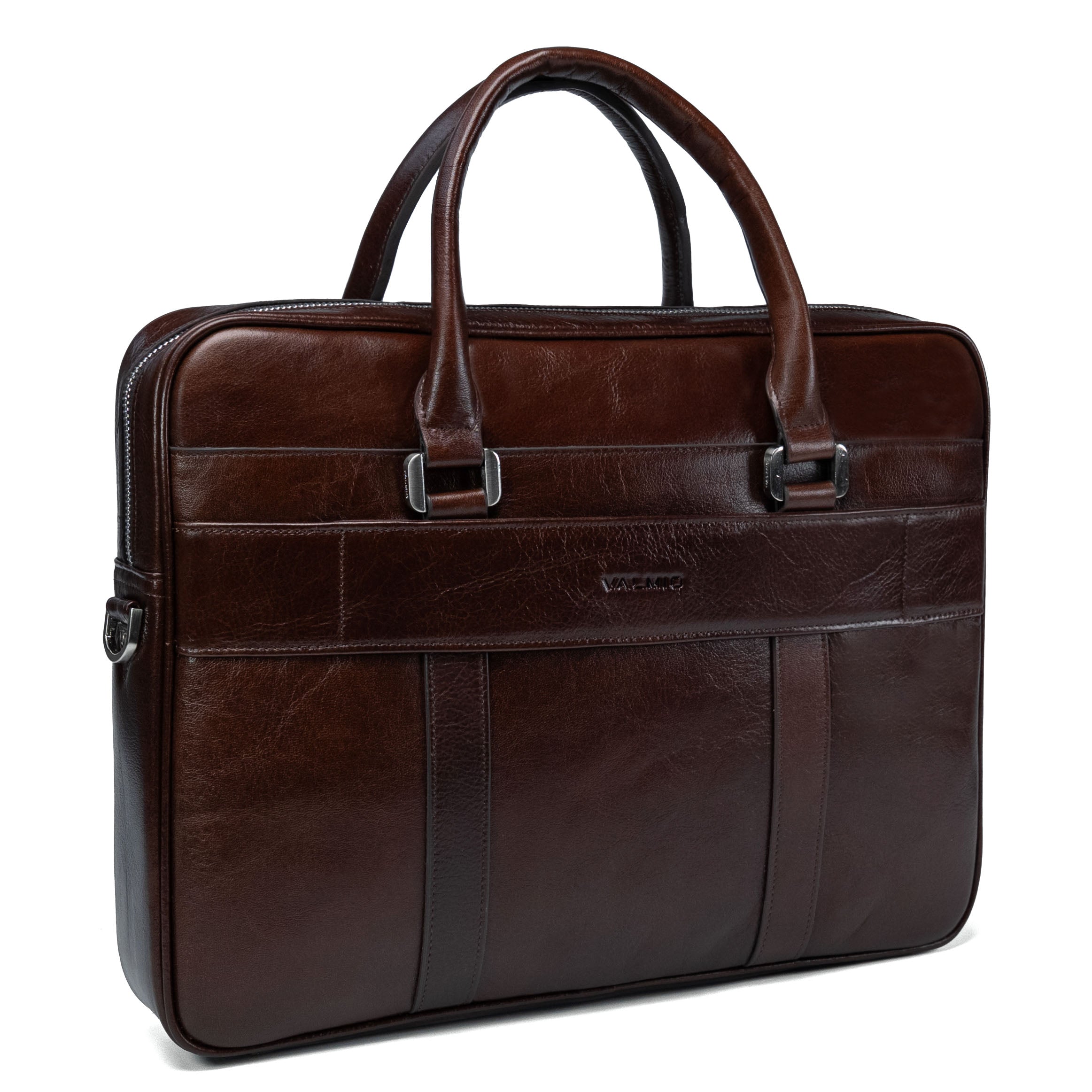Valmio Classic men's leather bag - brown