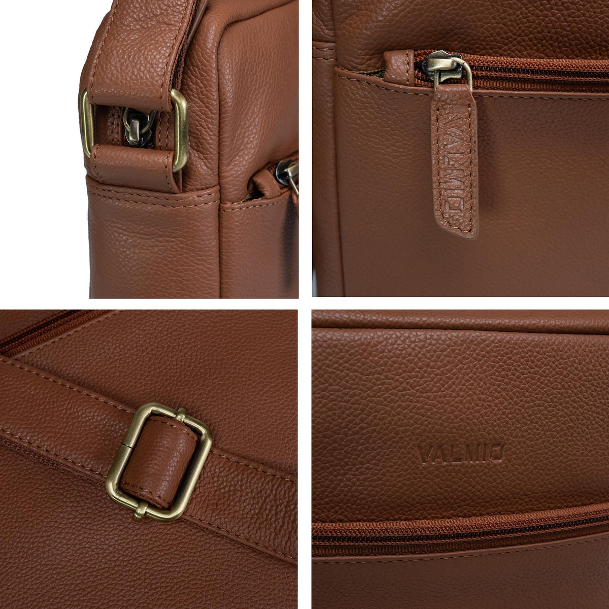 Valmio Konrod Leather Shoulder Bag - Brown