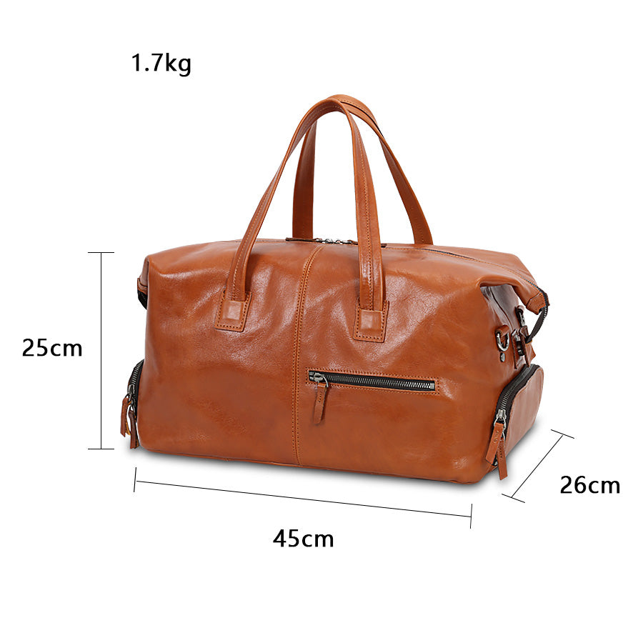 Braune Leder-Reisetasche Valmio Belmont
