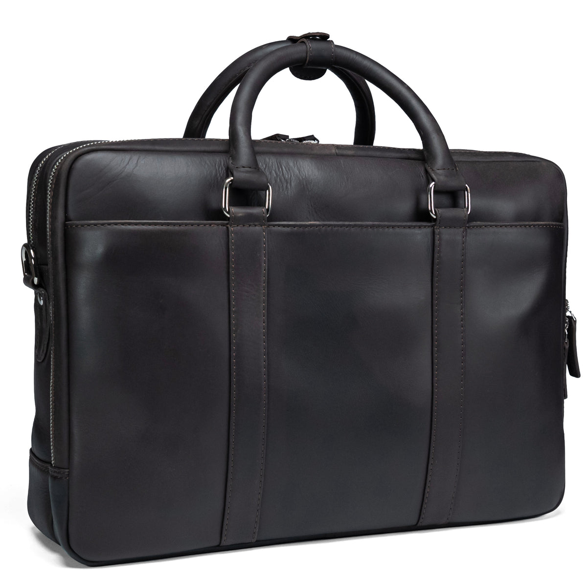 Herren-Laptoptasche aus Leder Valmio Cargo - Braun