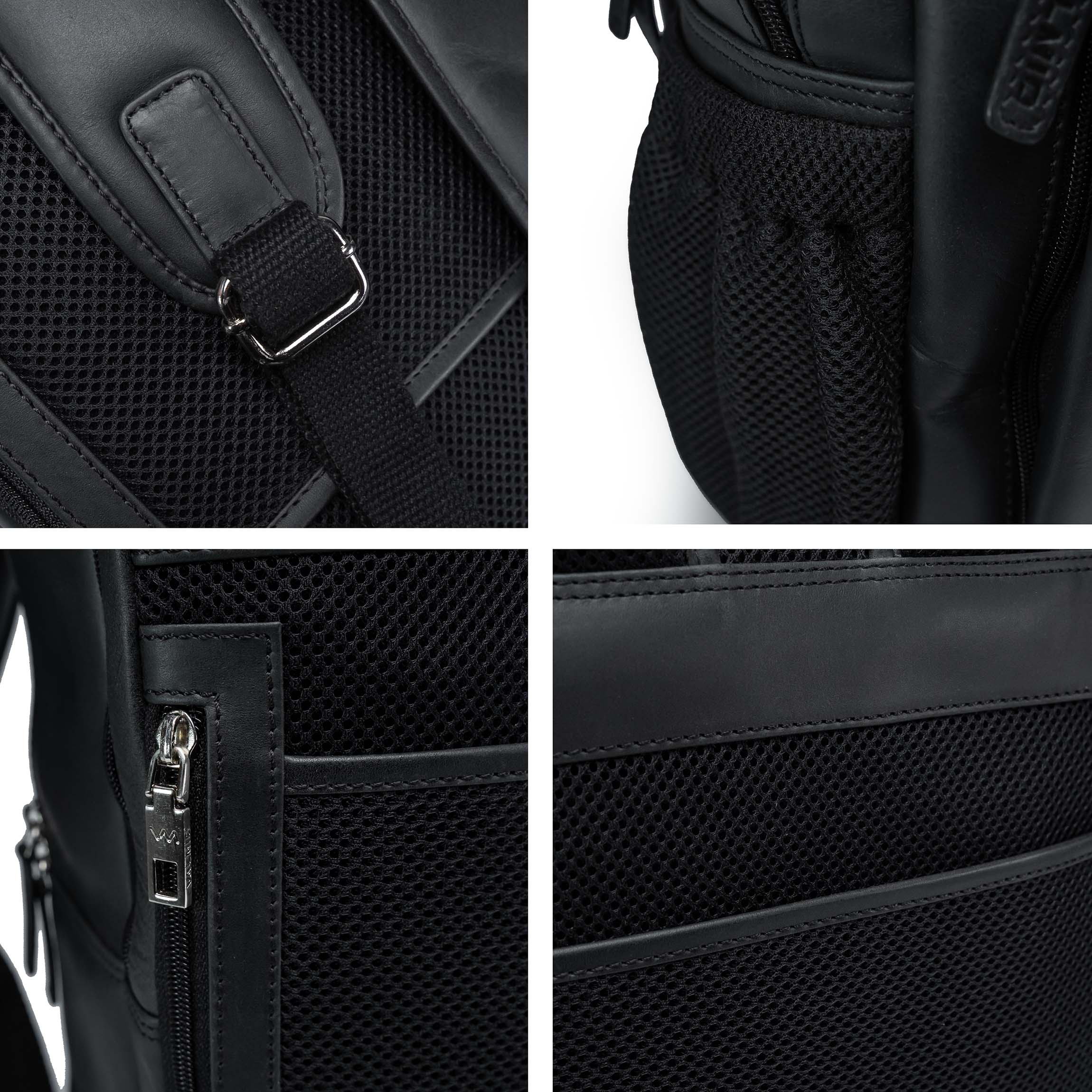 Valmio Hygge Leather Backpack Black