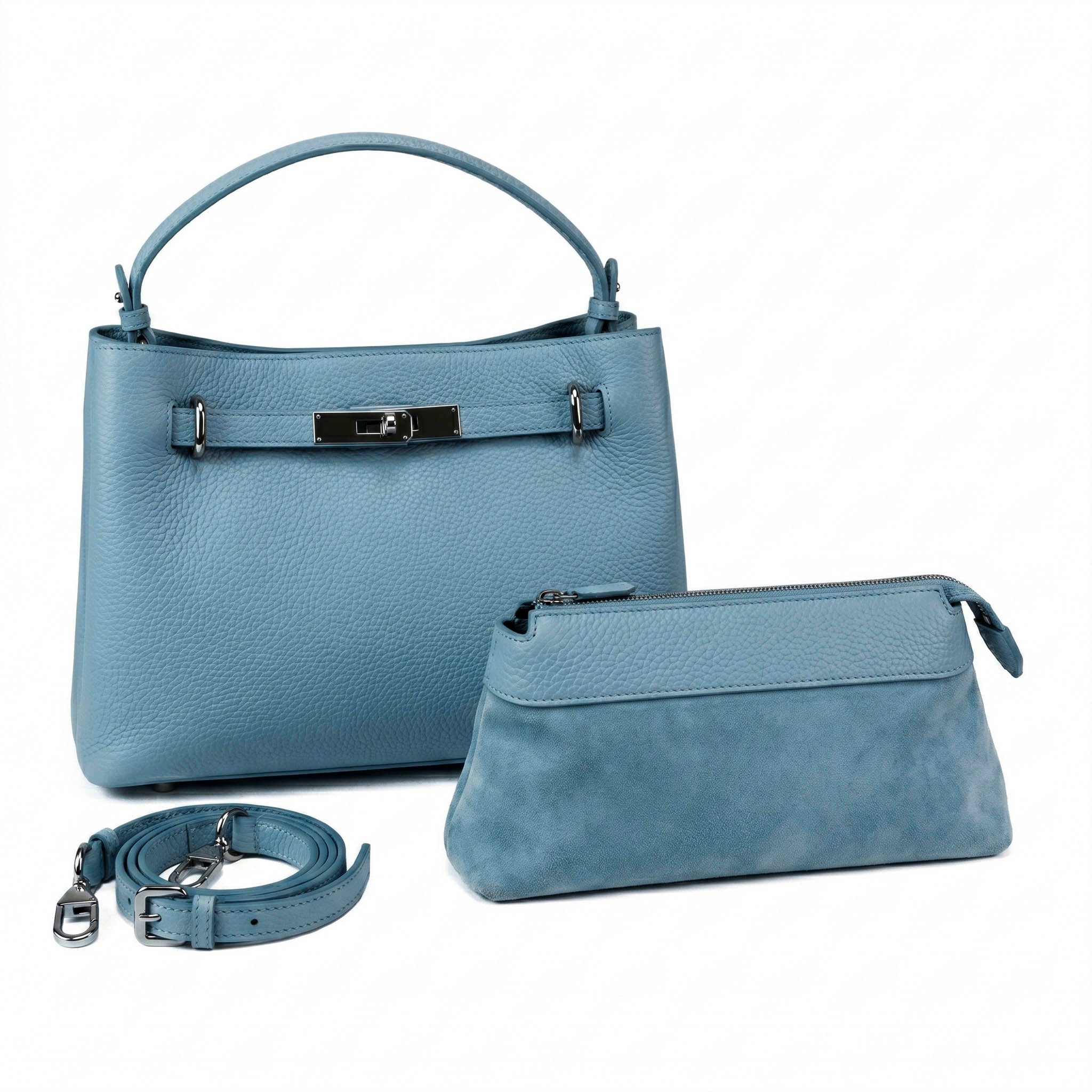 Valmio Salora Leder Damen Tasche - Blau