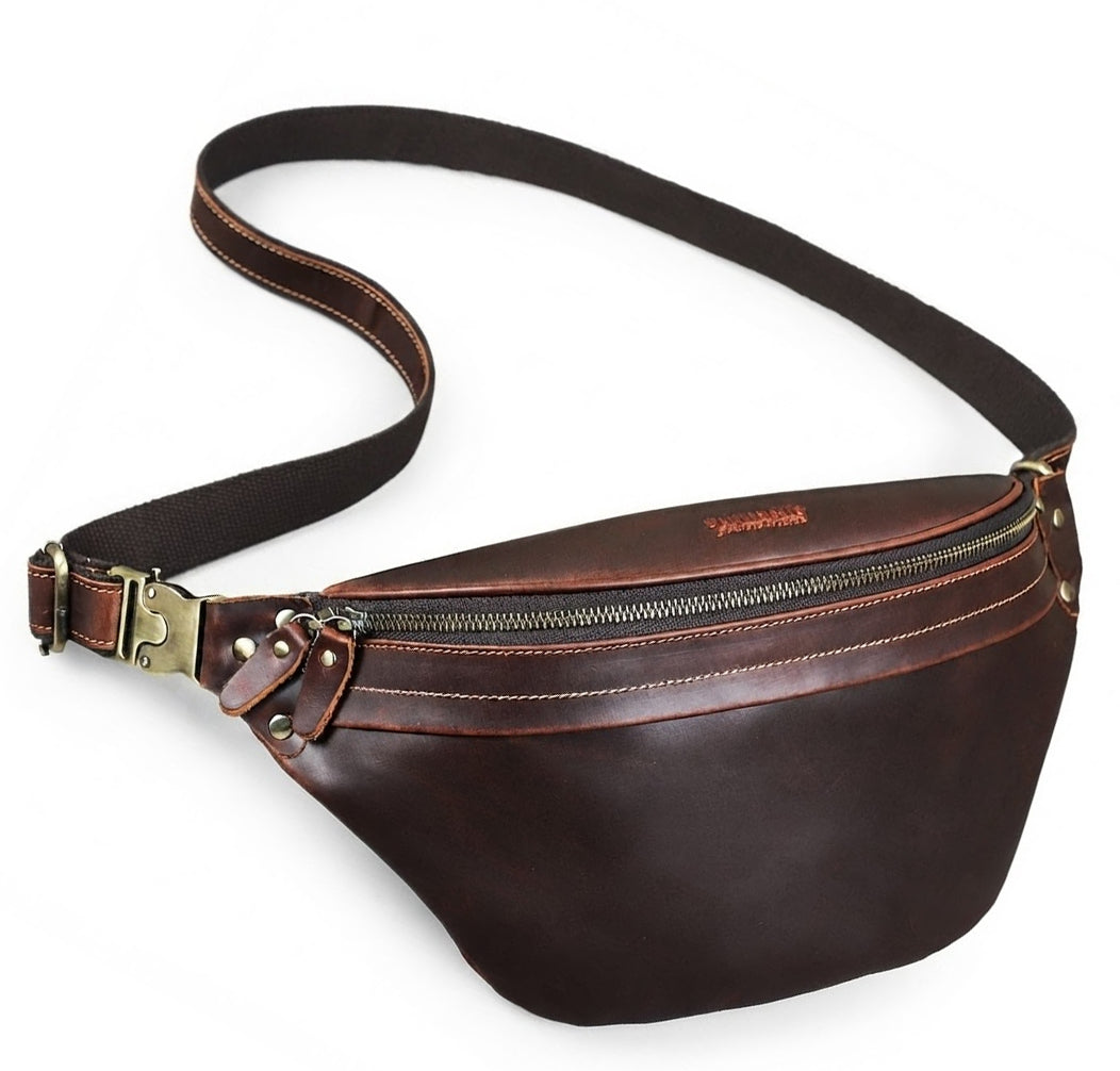 Men's Leather Belt Bag Crost