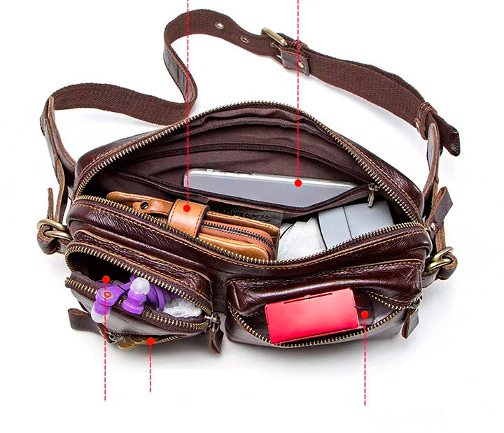 Men's Leather Belt Bag Mars