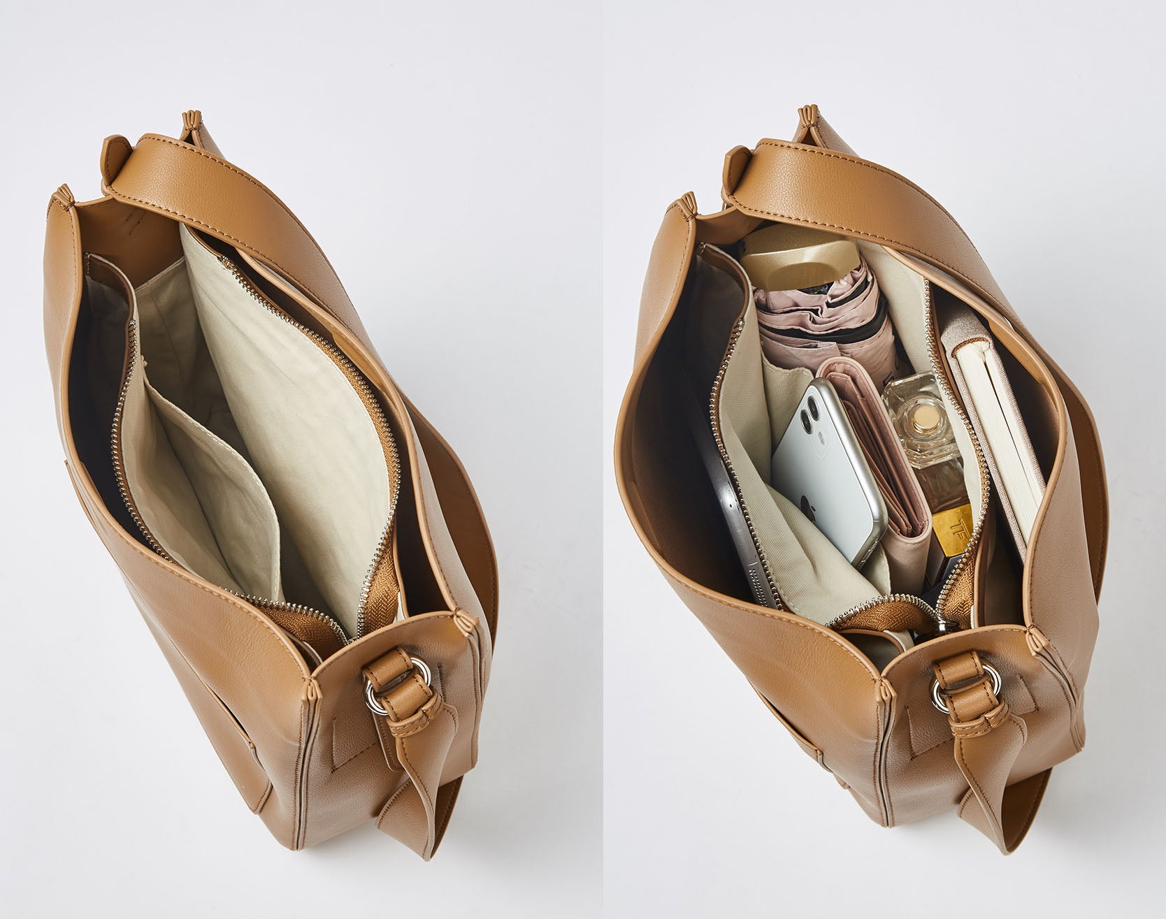 Valmio Tivana Leder Damenhandtasche - Mokka