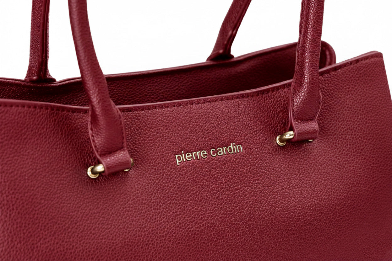 PIERRE CARDIN 1245 Bordeaux eco-leather handbag