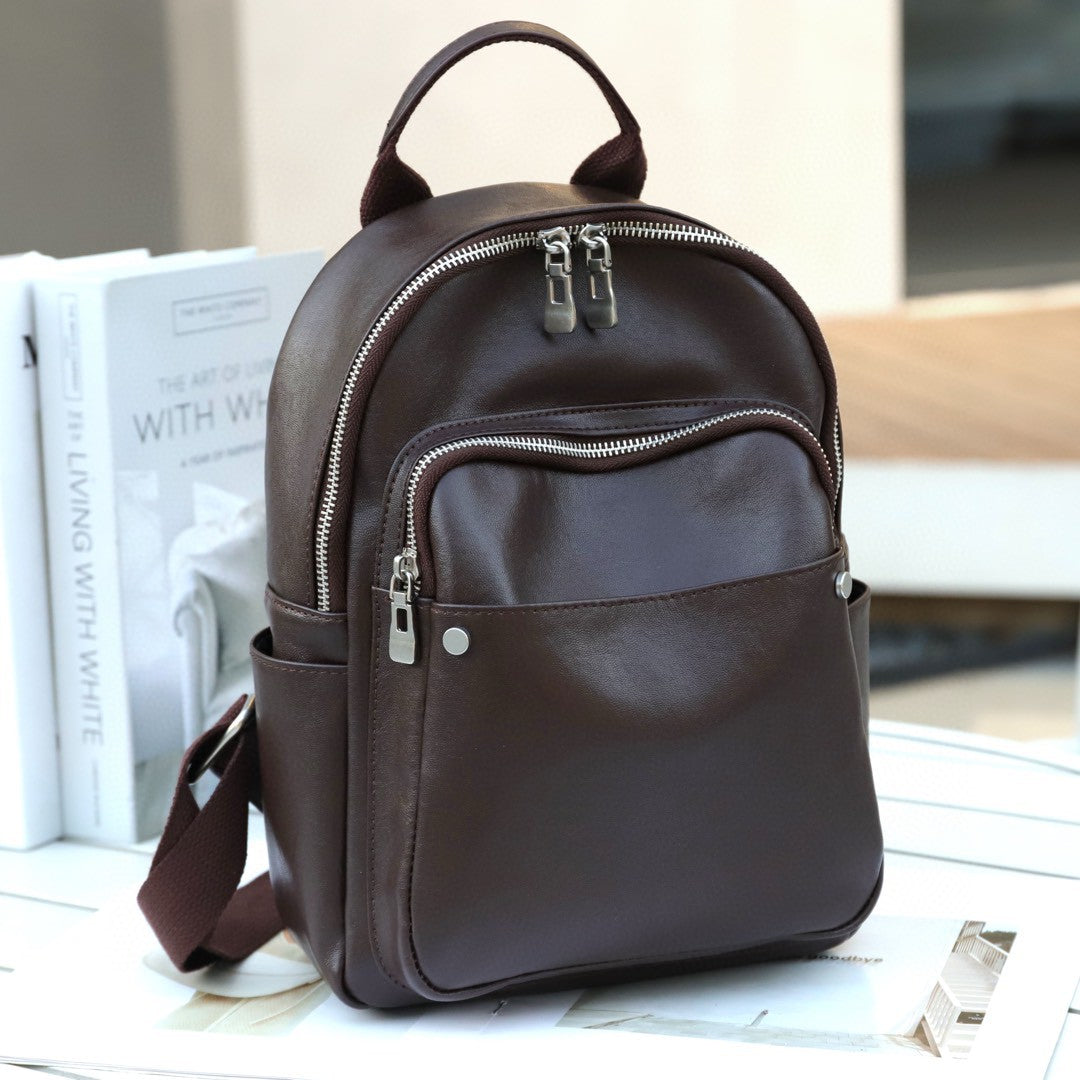 Valmio Velora Leder Damen Rucksack - Dunkelbraun