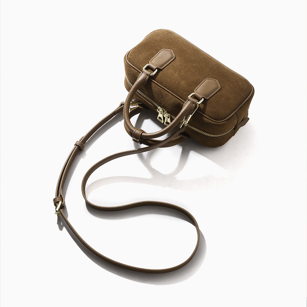 Valmio Perina leather women's handbag - dark brown