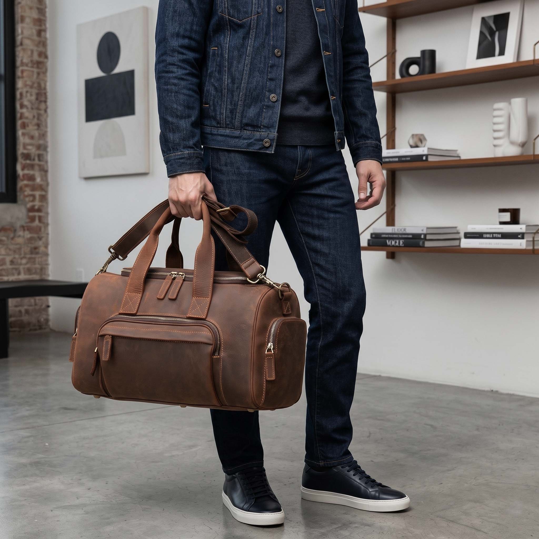 Valmio Como Weekend Travel Bag – Brown