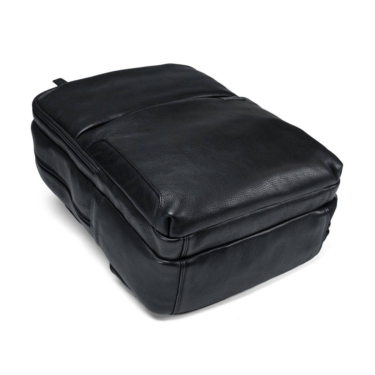 Valmio Lands Leather Backpack - Black
