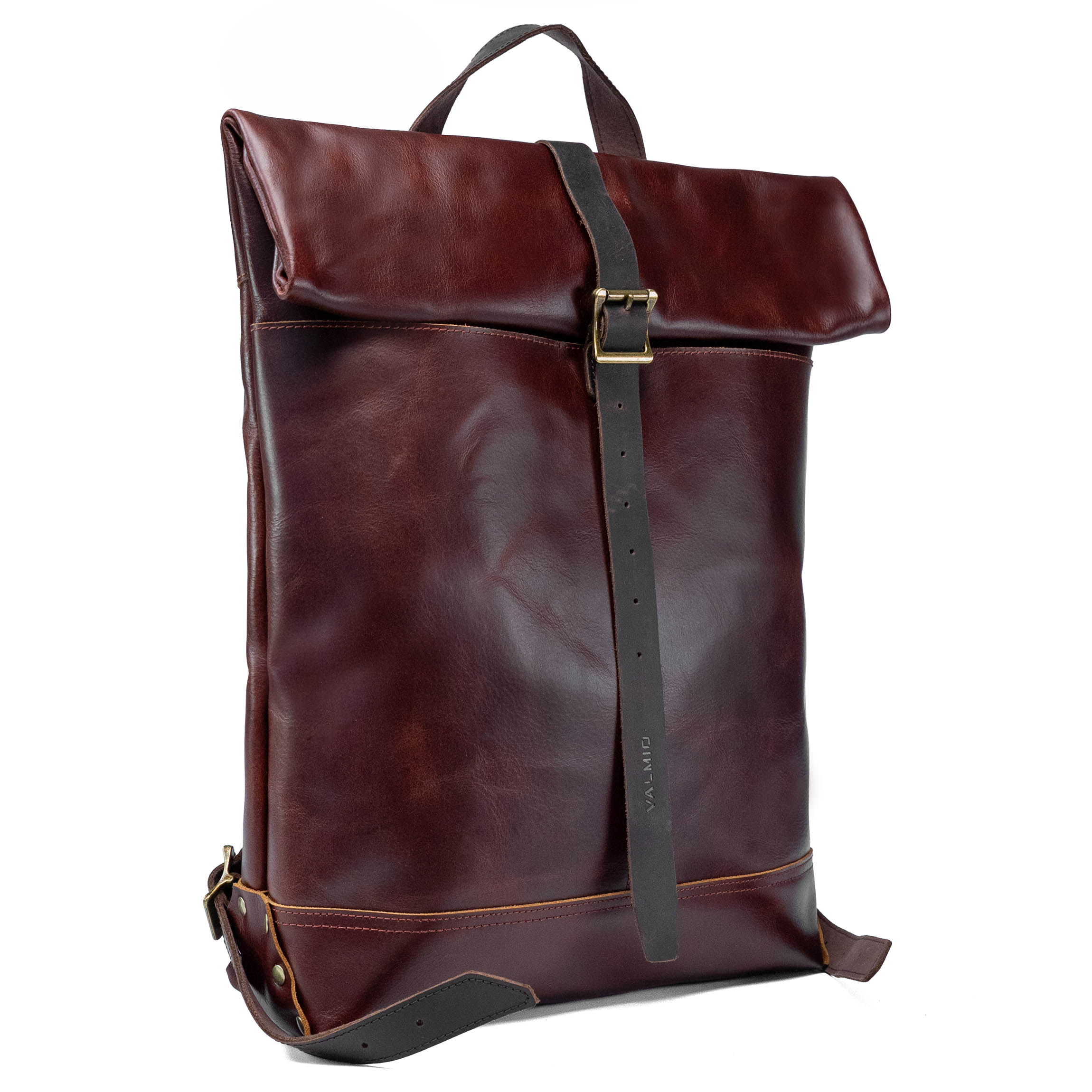 Valmio Astorsen Roll-Top Leder-Rucksack – WB Braun