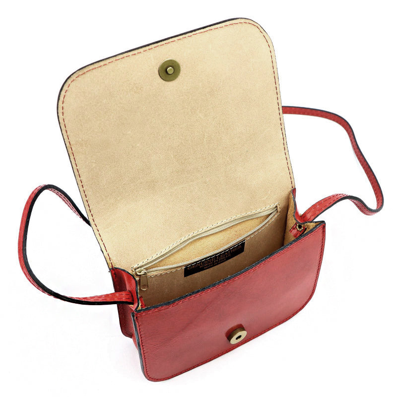Lederhandtasche für Damen FLORENCE 45 rot
