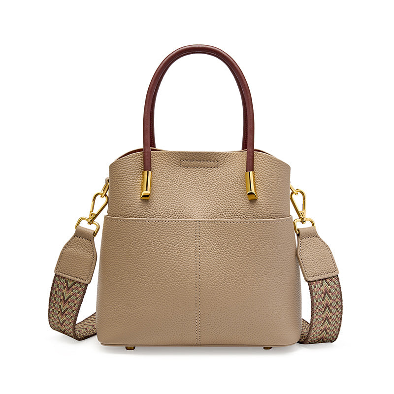 Valmio Karina Leder Damen Tasche - Beige