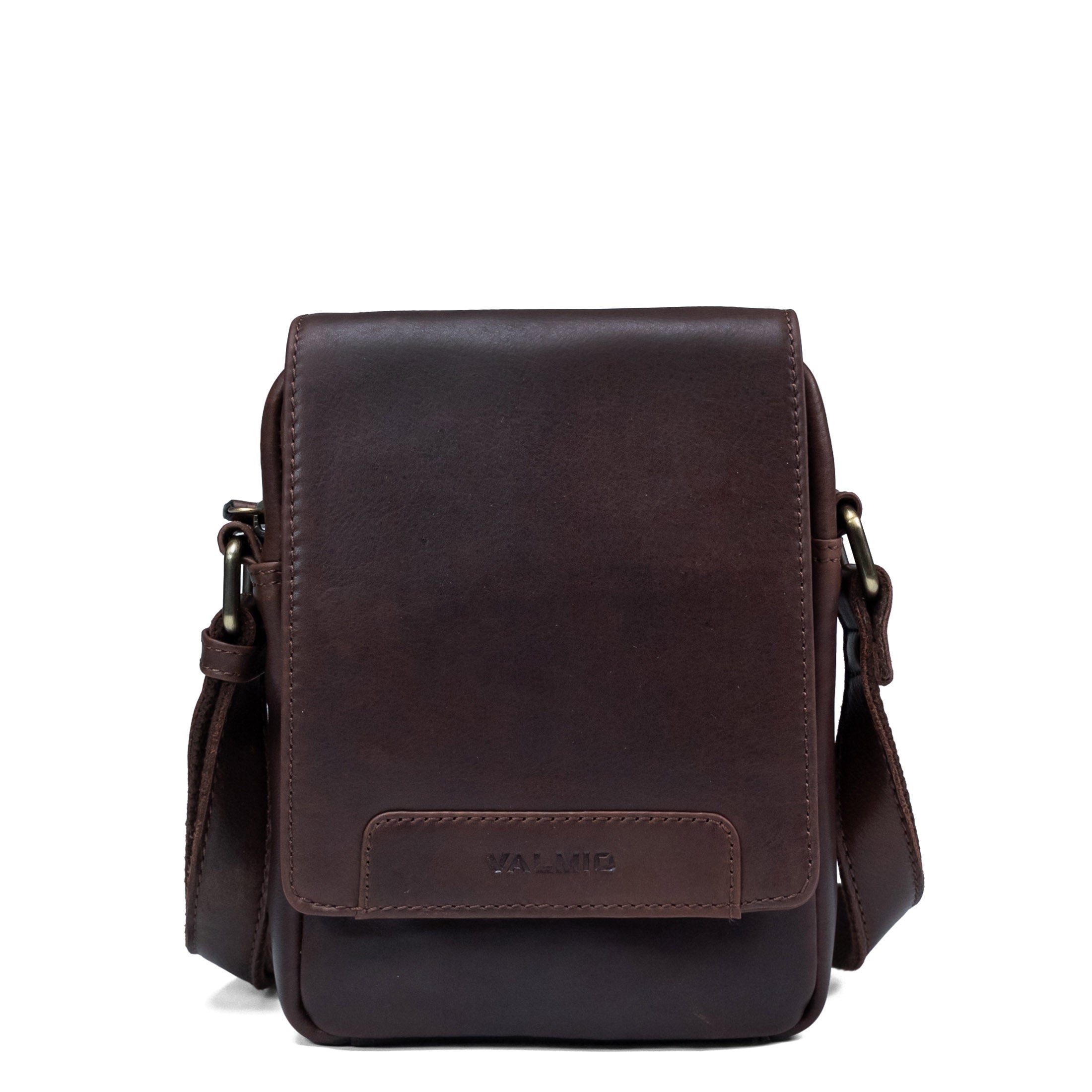 Brown Leather Shoulder Bag Valmio 5012