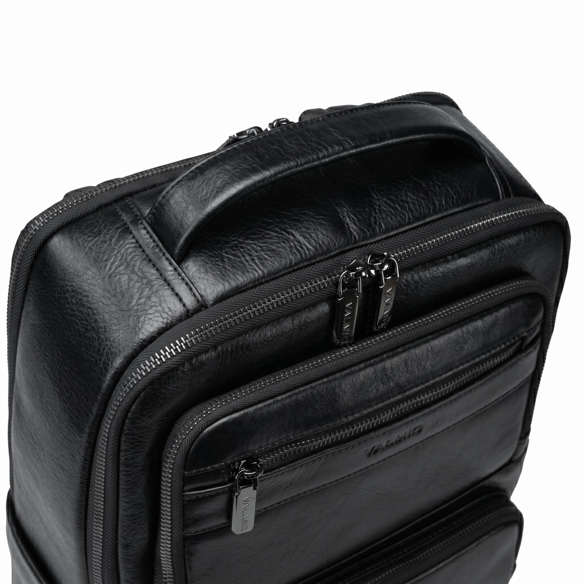 Valmio Kordon luxuriöser Leder-Rucksack - schwarz