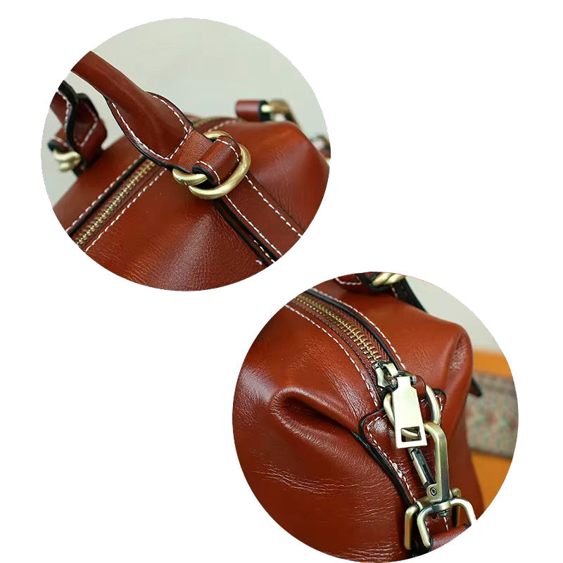 Valmio Telora Leder Damen Tasche - Dunkelbraun