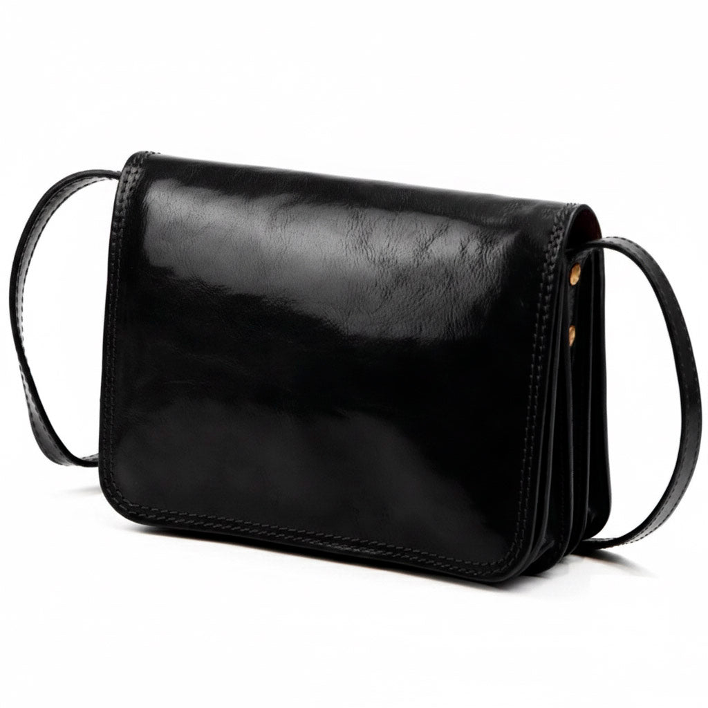 Lederhandtasche für Damen FLORENCE 108 schwarz