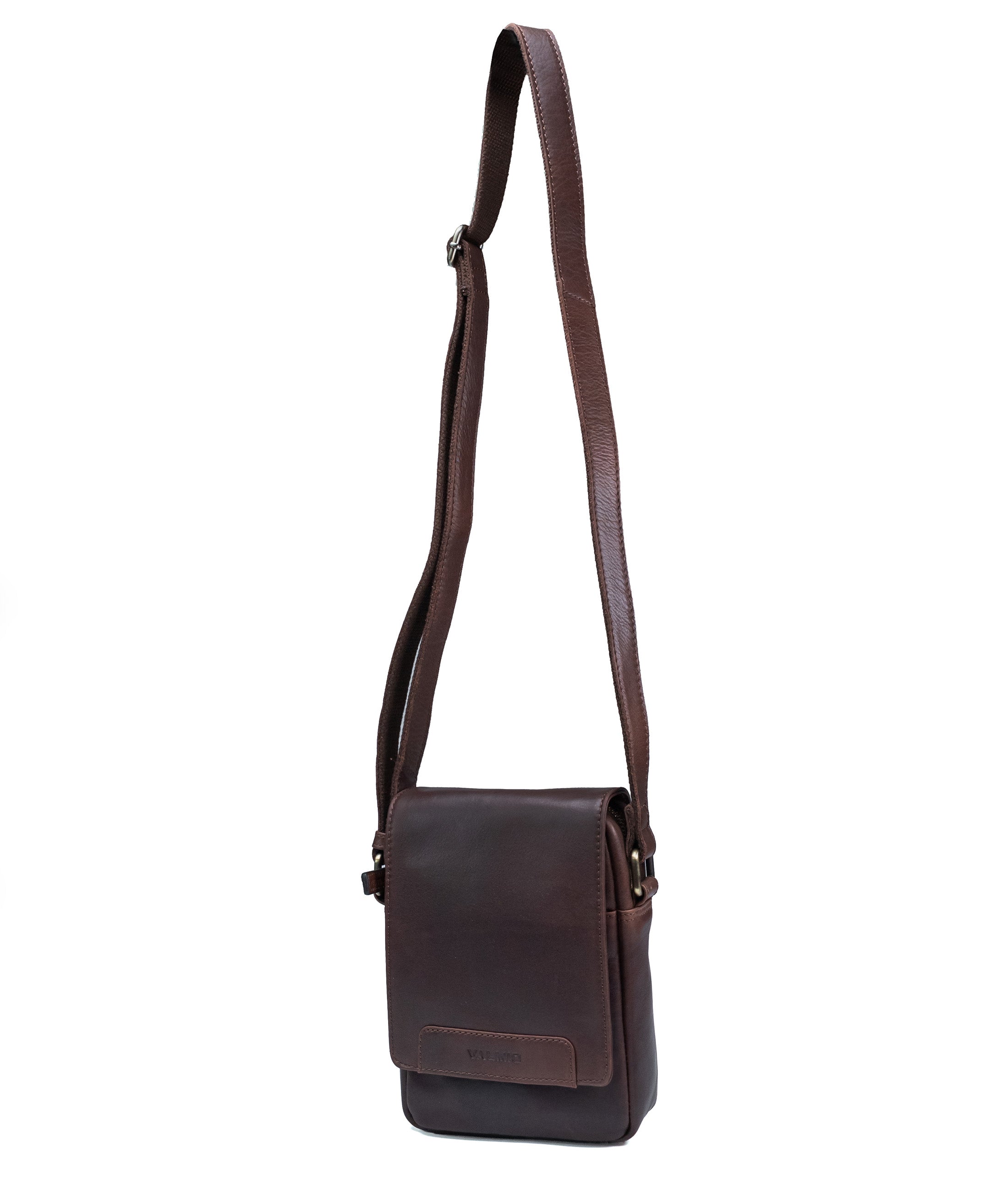 Brown Leather Shoulder Bag Valmio 5012