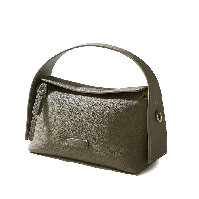 Valmio Zirena leather women's handbag - grey