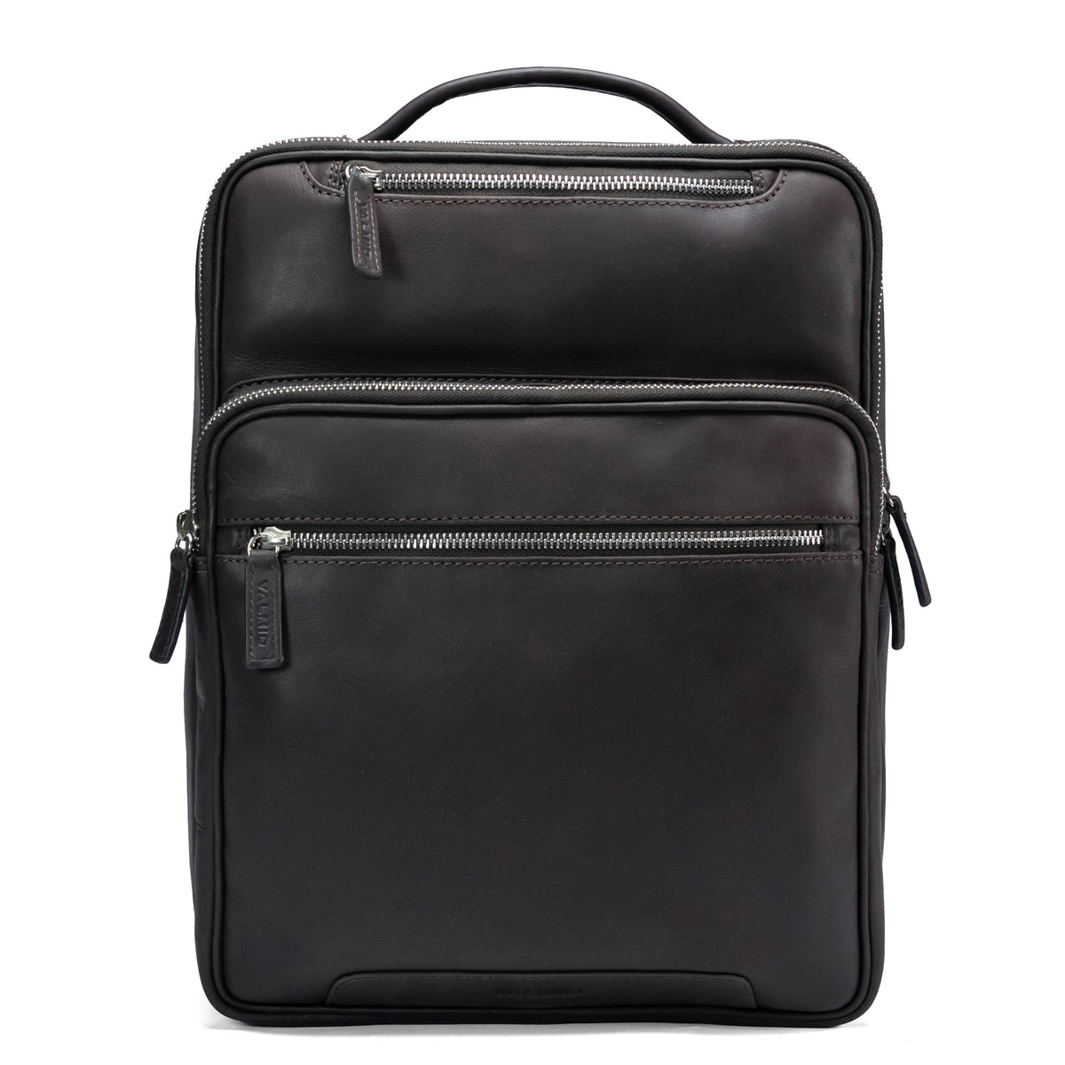 Valmio Byron Leather Backpack Dark Brown