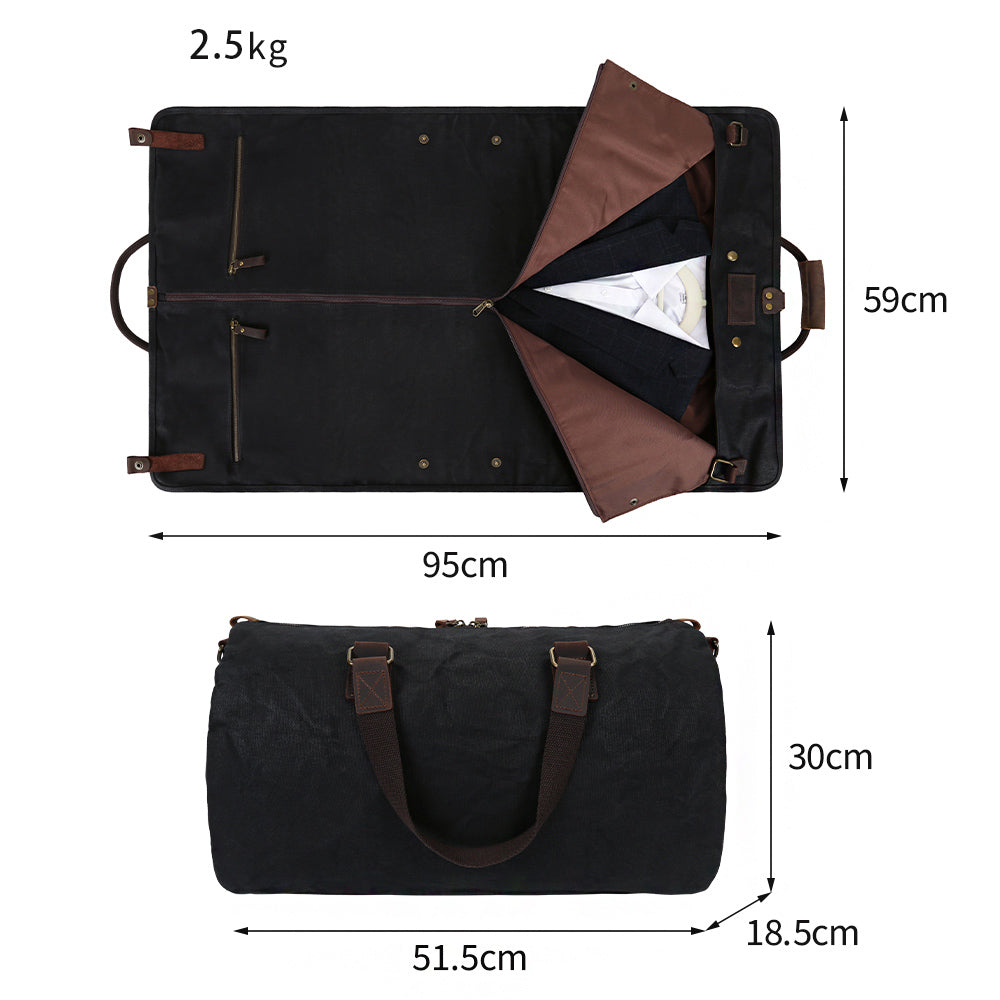 Black Sports Bag Carry Travel 2in1