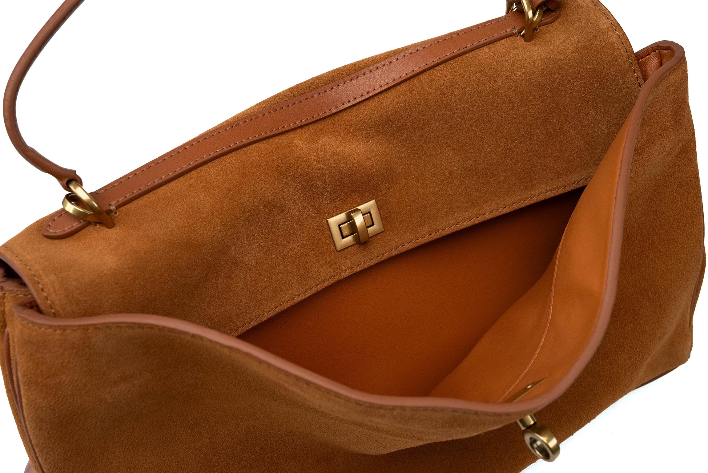 Valmio Lirena leather women's handbag - light brown