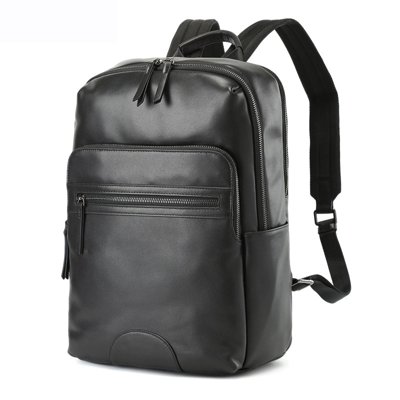 Leder-Rucksack Valmio Branton – Schwarz