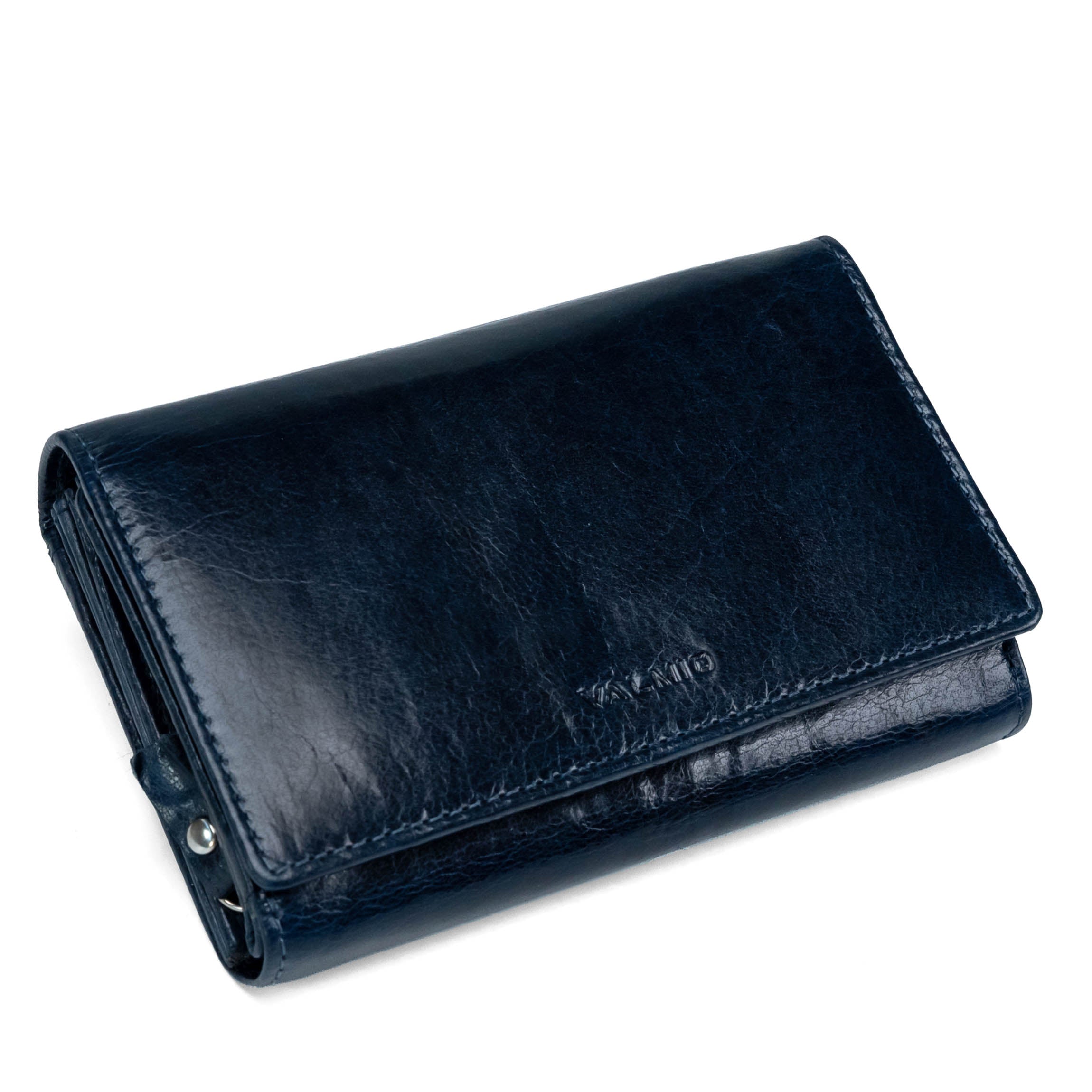 Women's Leather Wallet Valmio Nyos 2430 Dark Blue