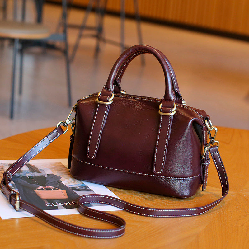 Valmio Telora Leder Damen Tasche - Dunkelbraun