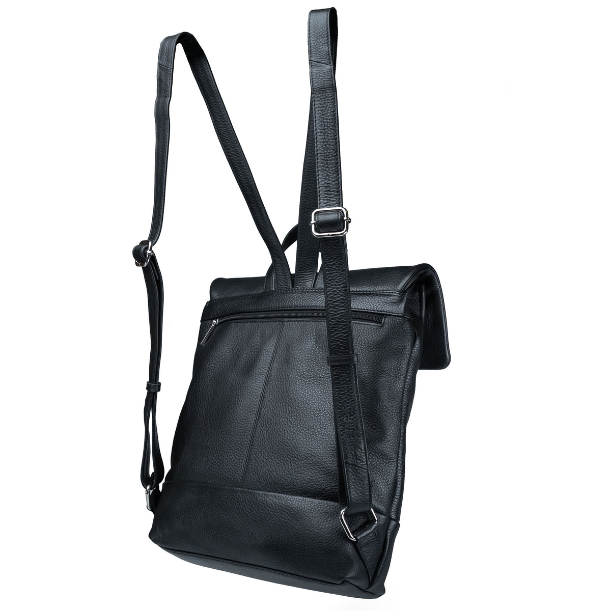 Valmio Loro Women's Leather Backpack - Black