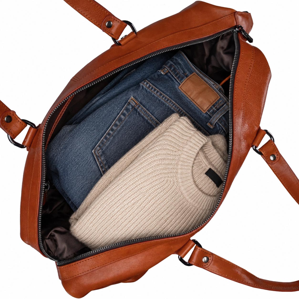 Braune Leder-Reisetasche Valmio Kane