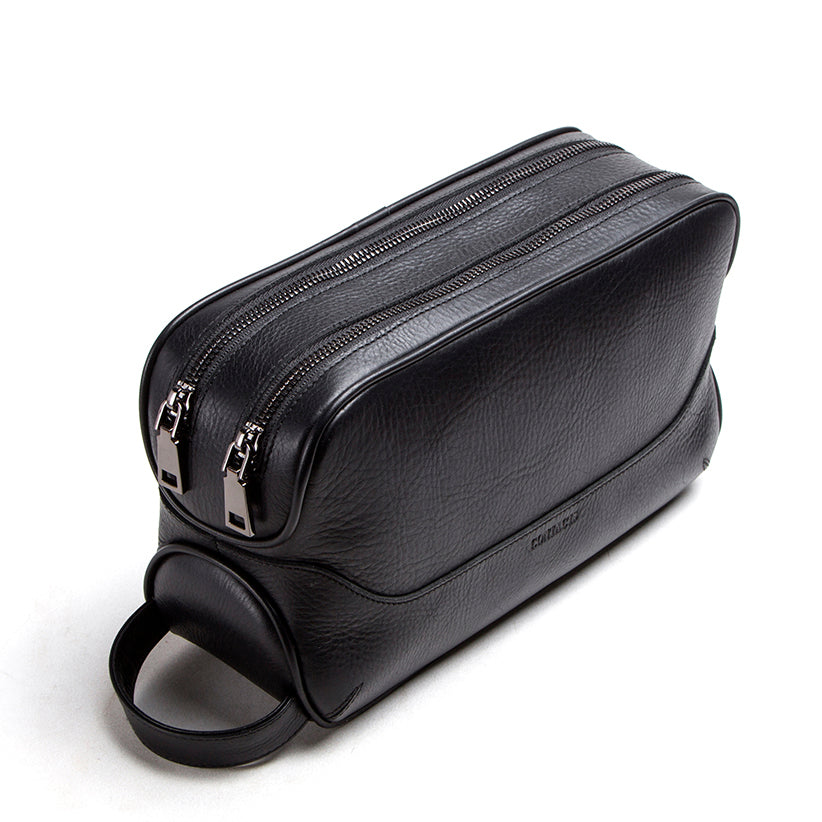 Valmio Boro Leather Toiletry Bag