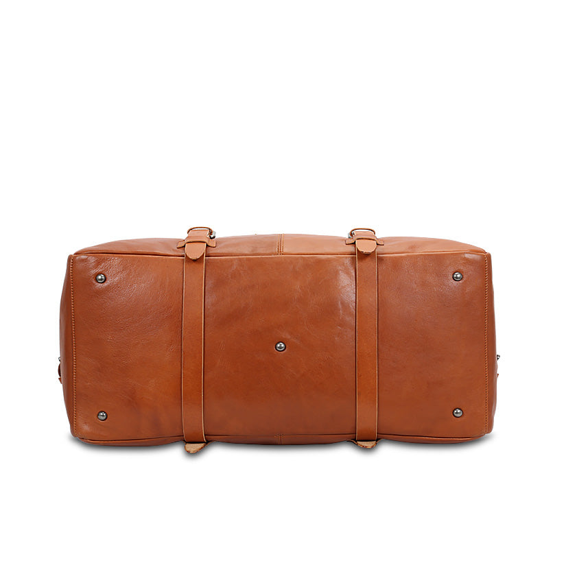 Brown Leather Travel Bag Valmio Raven