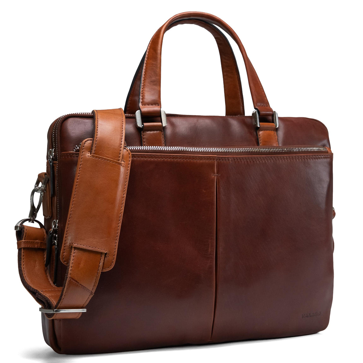 Valmio Assets Genuine Leather Bag Brown