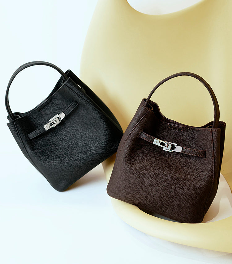 Valmio Lonira leather women's handbag - black