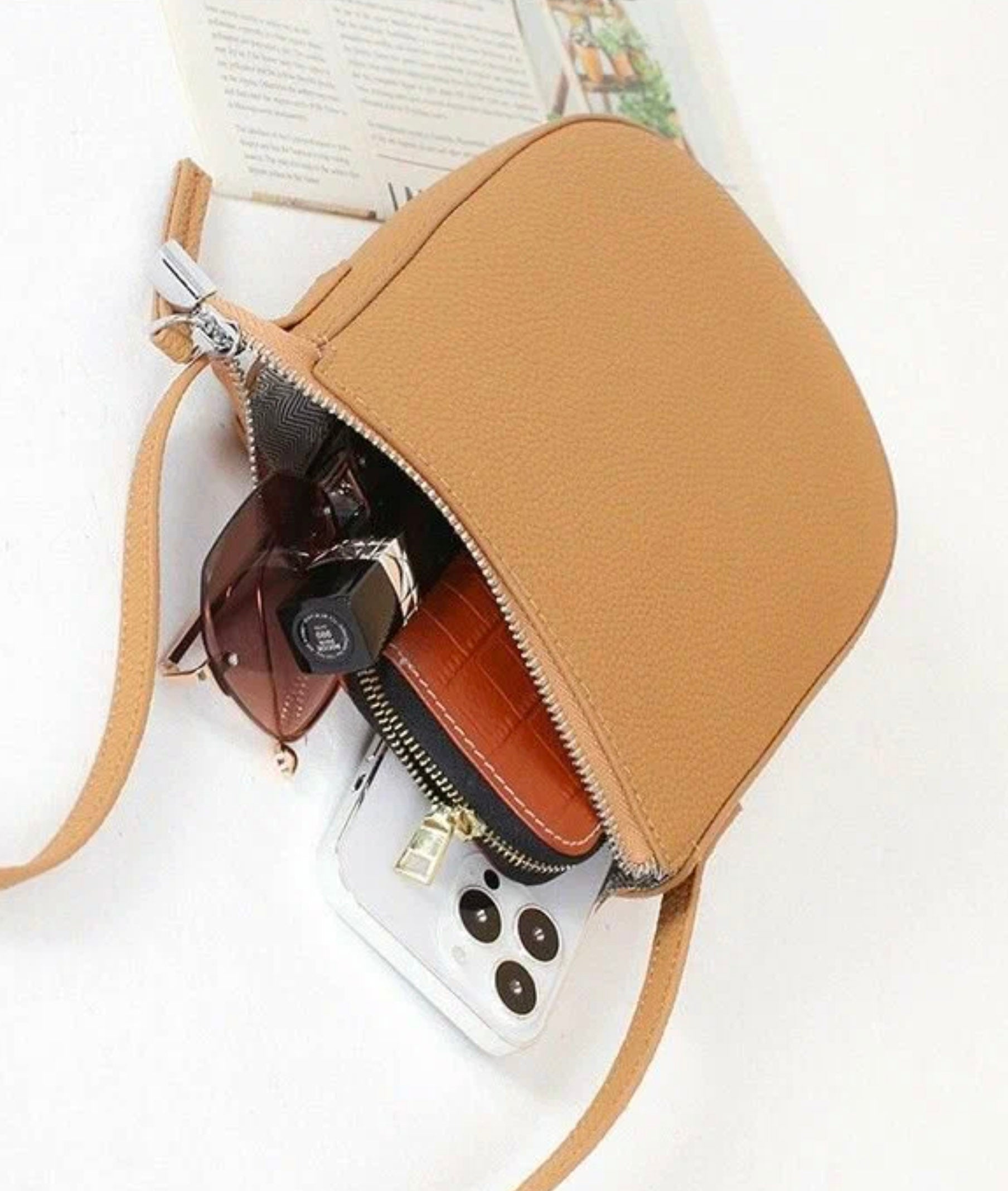 Valmio Calina Leder Damen Tasche - Schwarz