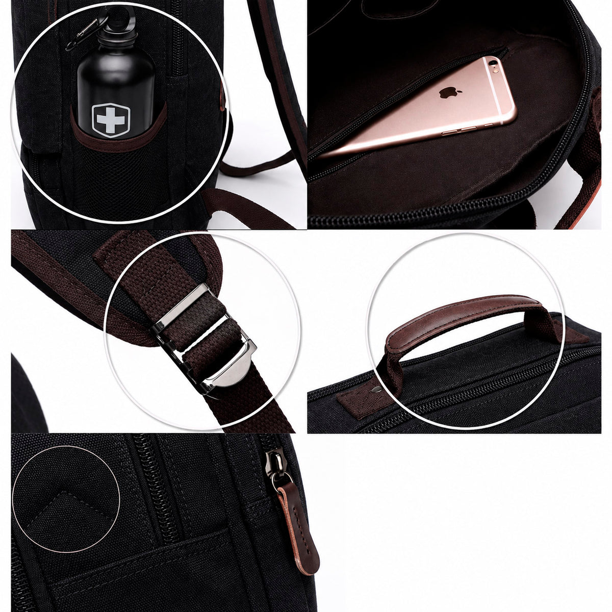 Rucksack Sity 133 Schwarz 18L
