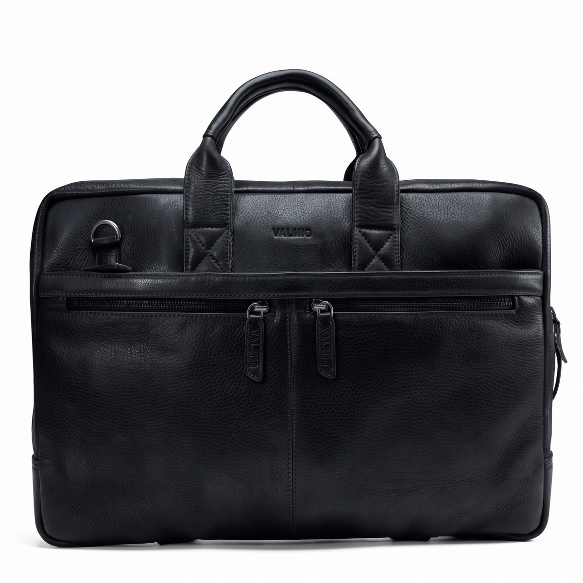 Valmio Lids Laptoptasche aus Vollnarbenleder in Schwarz für Herren