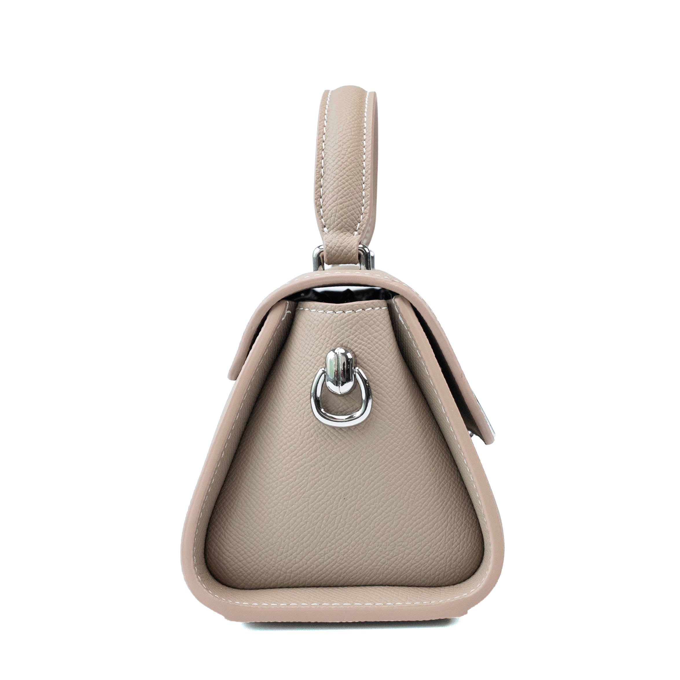Valmio Rivana leather women's handbag - grey