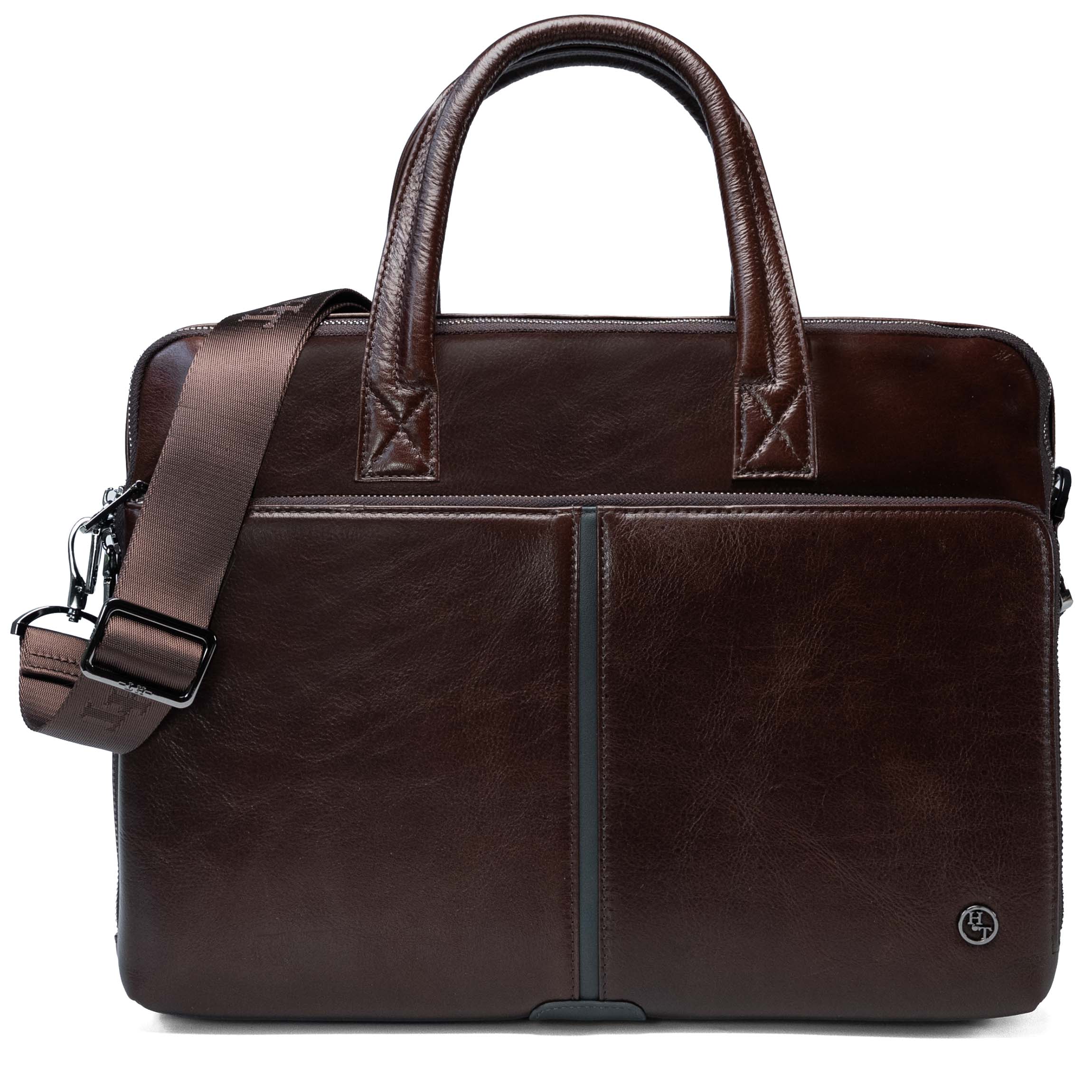 Borto braune Leder-Laptoptasche