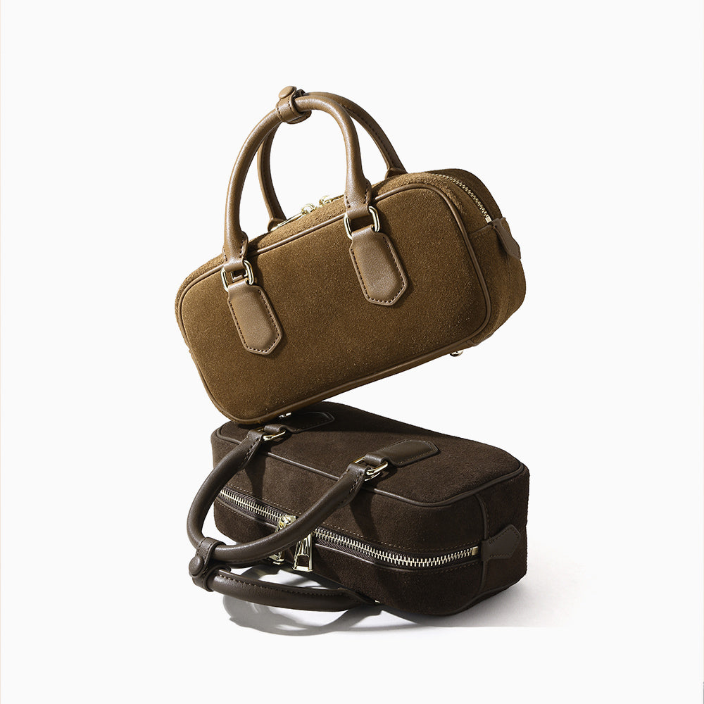 Valmio Perina leather women's handbag - dark brown