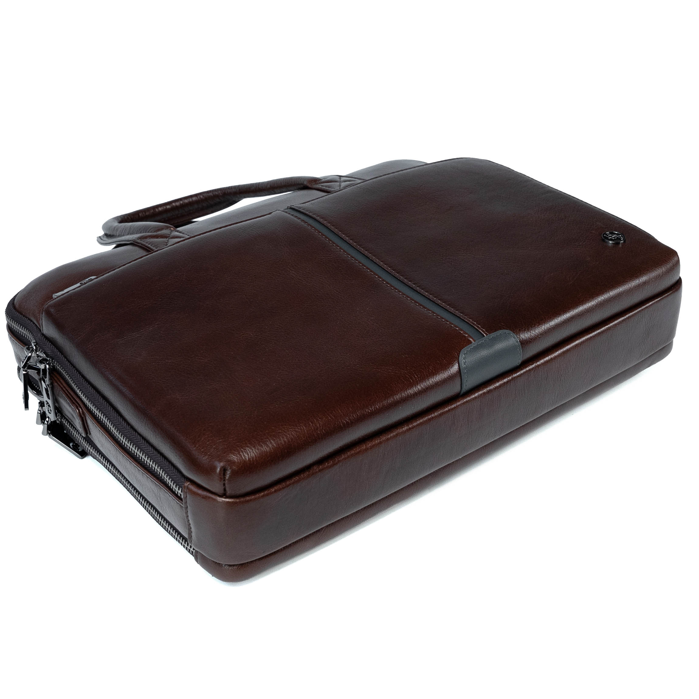 Borto braune Leder-Laptoptasche