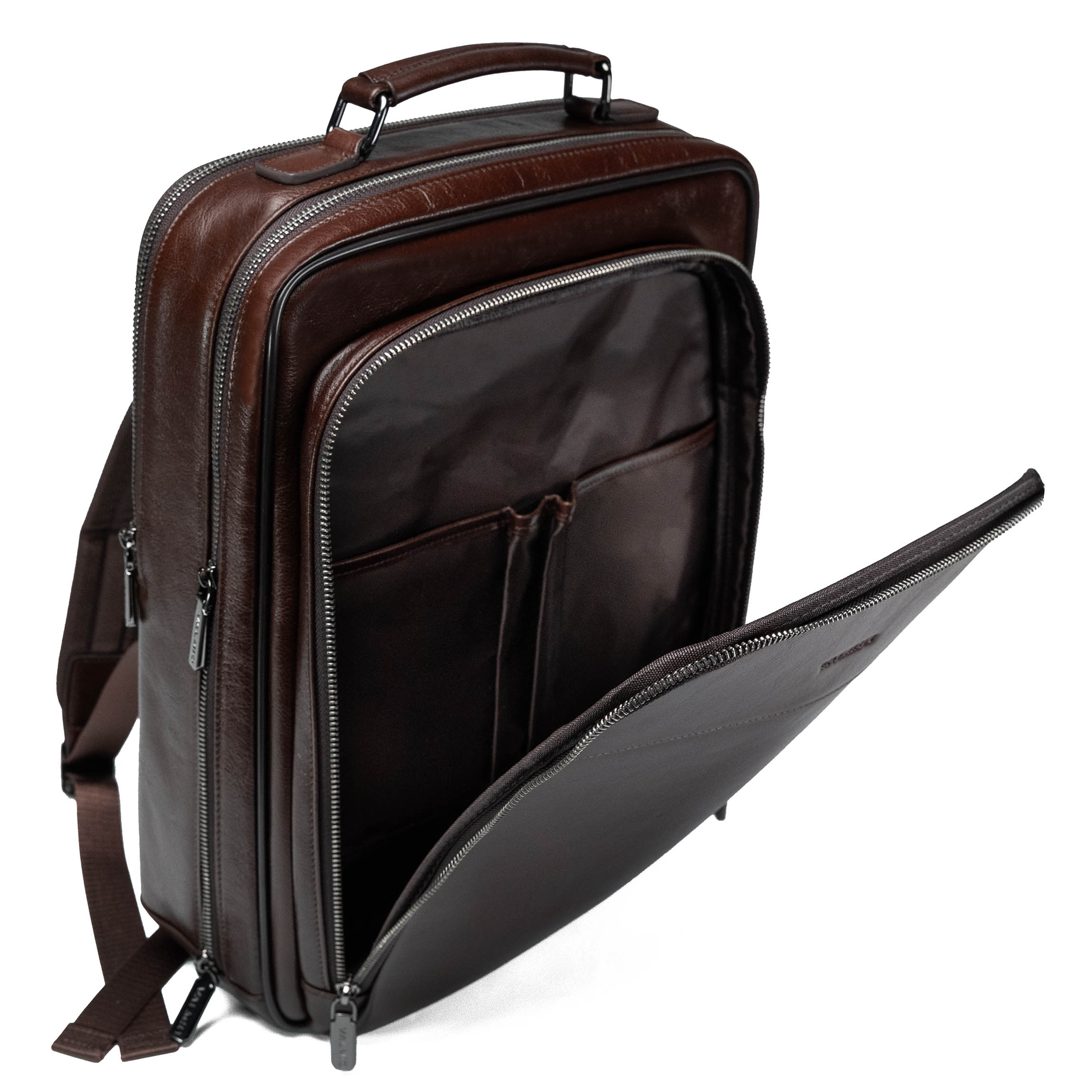 Valmio Ravenor men's leather backpack - brown
