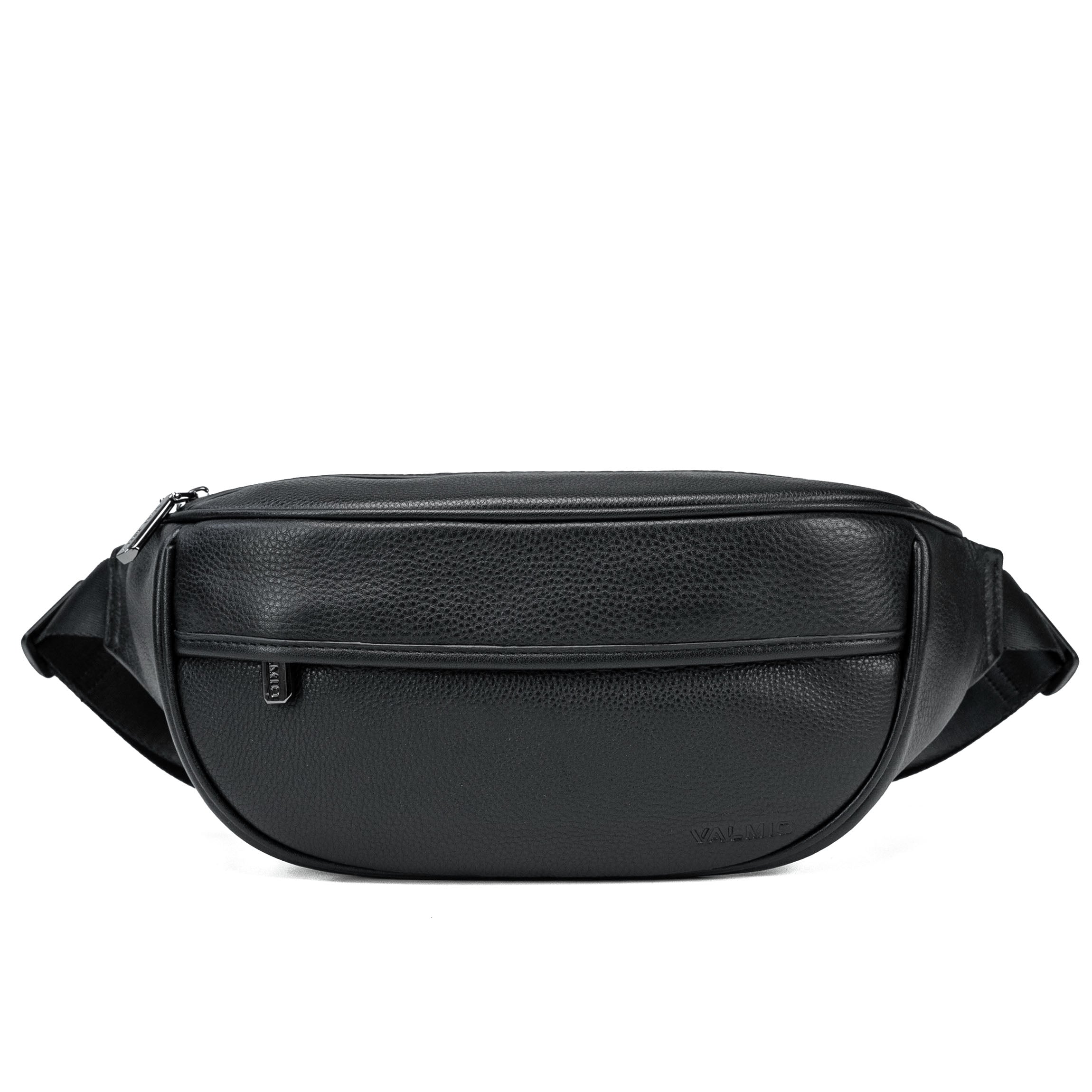 Valmio Base men's leather waist bag - black